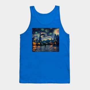 Starry Night Over Hogsmeade Village Tank Top